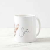 Mug Collier Coeur de Hibou Crème (Devant droit)