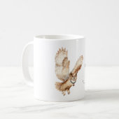 Mug Collier Coeur de Hibou Crème (Devant gauche)