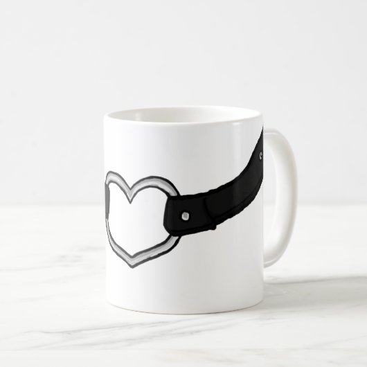 Mug Collier de cuisson noir de dessin (Devant droit)