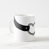 Mug Collier de cuisson noir de dessin (Devant gauche)