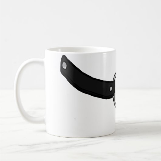 Mug Collier de cuisson noir de dessin (Gauche)