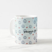 Mug Collier de paix Aqua Pink Yellow Tie Dye (Devant gauche)