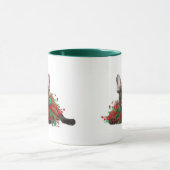 Mug Collier de port de Noël de bouledogue français (Centre)