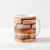 Mug Collier vieux mur de brique arrière - plan et text (Devant droit)