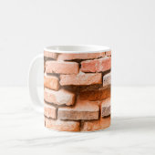 Mug Collier vieux mur de brique arrière - plan et text (Devant gauche)