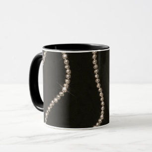 Mug Colliers de perles noir or