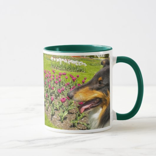 Mug Collies et tulipes (Droite)
