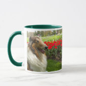 Mug Collies et tulipes (Gauche)