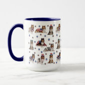 Mug Collies Rough patriotiques (Gauche)
