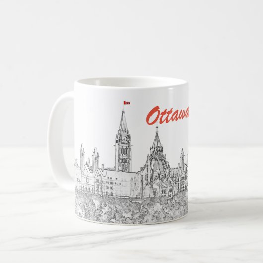 Mug Colline du Parlement à Ottawa - Ontario, Canada (Devant gauche)