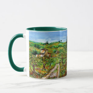 MUG COLLINES VERTES ET OLIVIERS PAYSAGE TOSCANE