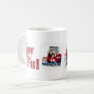 Mug Colloque photo rouge joyeux orné Noël/Fêtes