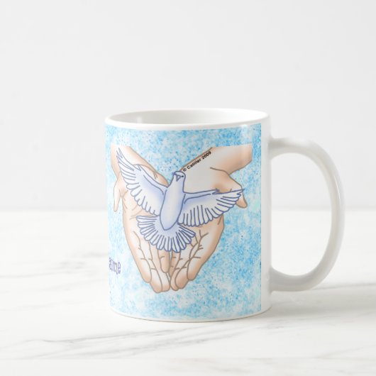 Mug Colombe aux mains chrétiennes (Droite)