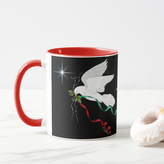 Mug Colombe blanche (Avec donut)