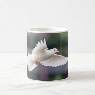 Mug Colombe blanche mignonne Pigeon symbole d'amour et
