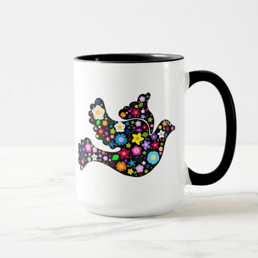 Mug Colombe de fleurs d'été (Droite)