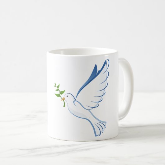 Mug Colombe de la paix (Devant droit)