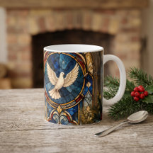 Colombe de Noël en vitrail