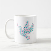 Mug COLOMBE de rose et de Teal (Gauche)