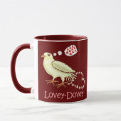 Mug Colombe doucereuse drôle de Saint-Valentin (Gauche)