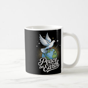 Mug Colombe et globe de la foi de Noël Paix sur Terre