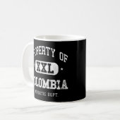 Mug Colombia Propriété Xxl Sport College Athletic Funn (Devant gauche)