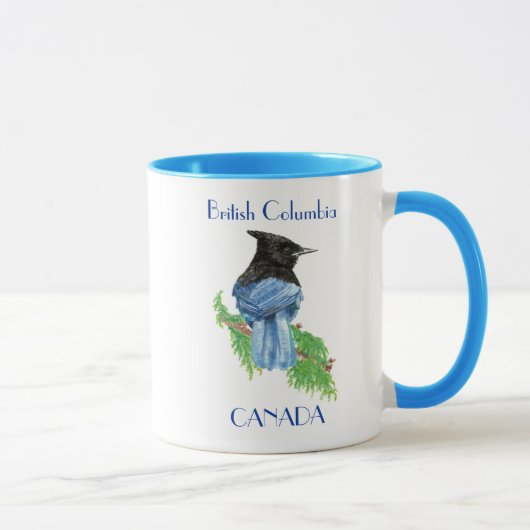 Mug Colombie-Britannique Canada Stellar Jay, Bird, Nat (Droite)