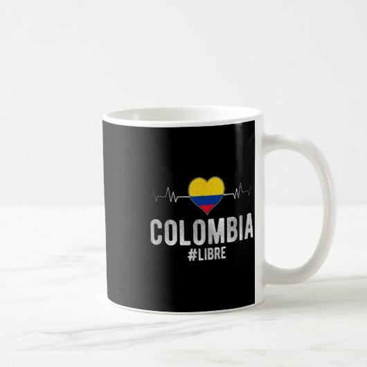 Mug Colombie #libre Colombie Libre Drapeau Colombien P (Droite)