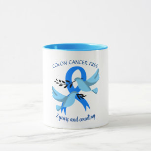 Mug Colon Cancer Survivant 2 ans Cadeau Personnaliser