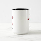 Mug Colonne rouge avec nom personnalisé (Centre)