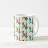 Mug Colonne Vertébrale Aquarelles (Mosaïque) (Devant droit)
