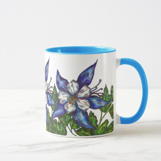 Mug colonnes bleues (Droite)