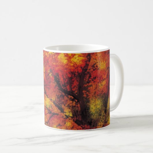 Mug Colonnes d'automne Feuille (Devant droit)