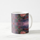 Mug Colonnes de fleurs pavillon rose et rose (Devant droit)