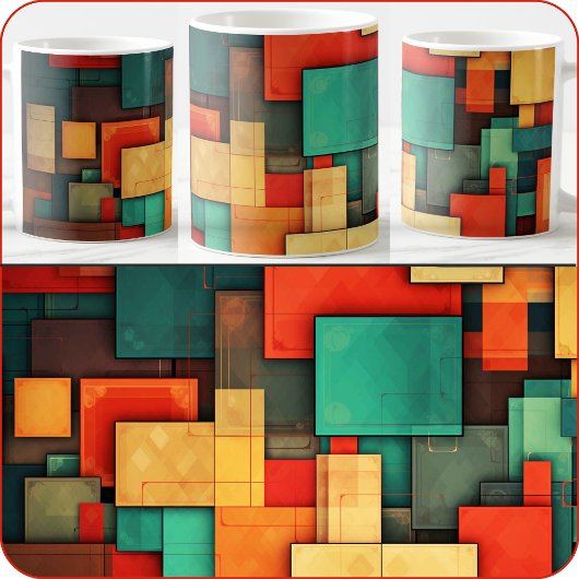 MUG - Color-Blocks in Many Colors (Front)