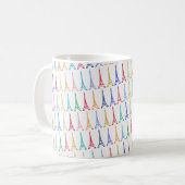 Mug color eiffel towertern pattern (Devant gauche)