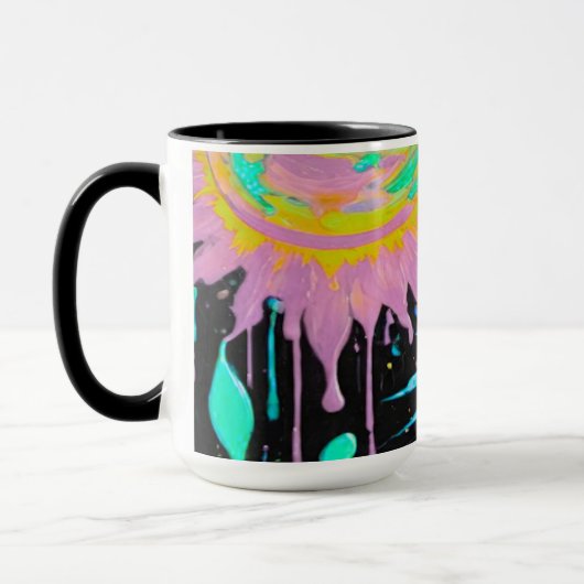 Mug Color Splash Abstract Art (Gauche)