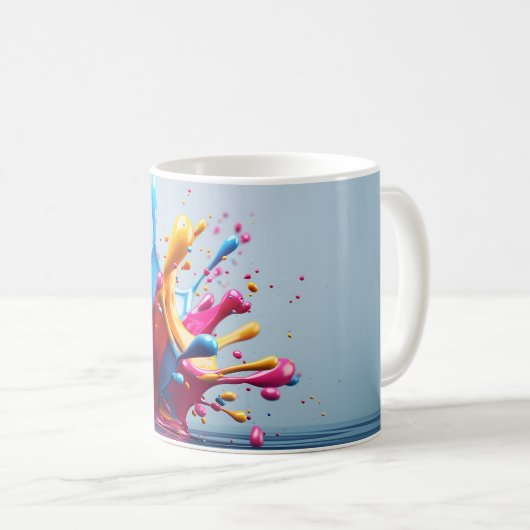 Mug "Color Splash" - Énergisez votre journée avec (Devant droit)