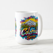 Mug Colorado Springs, Colorado Pikes Peak Mountain (Devant droit)