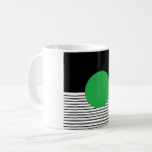 Mug Colorbloc noir blanc et cercle vert (Devant gauche)