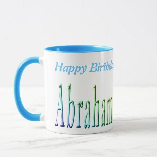 Mug Coloré Abraham Boys Nom Logo, (Gauche)