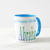 Mug Coloré Abraham Boys Nom Logo, (Devant droit)