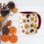 Mug Coloré Automne Citrouille Berries Motif