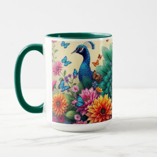 Mug Coloré Caplin Et Fleurs