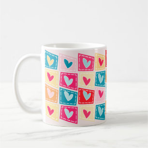 Mug Coloré Coeur mignon Motif Valentines Day