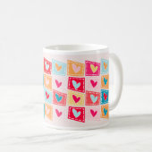 Mug Coloré Coeur mignon Motif Valentines Day (Devant droit)
