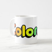 Mug coloré coloré. v2. (Devant gauche)