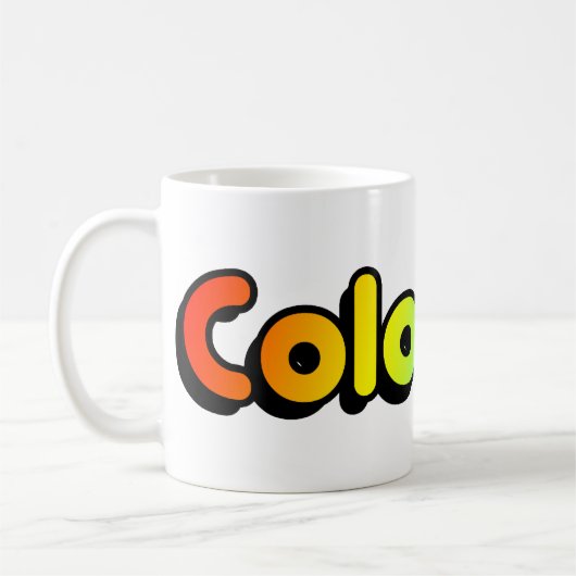 Mug coloré coloré. v2. (Gauche)