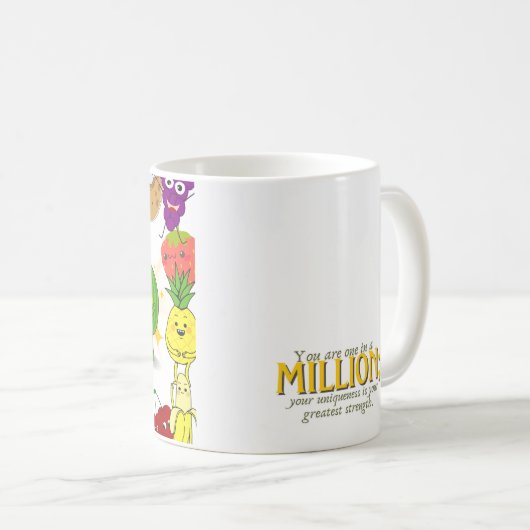 Mug coloré de fruits (Devant droit)