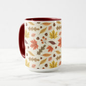 Mug Coloré Feuille d'automne Motif (Devant gauche)